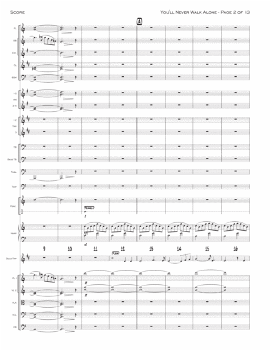 You'll Never Walk Alone Full Orchestra scores gallery preview page 2