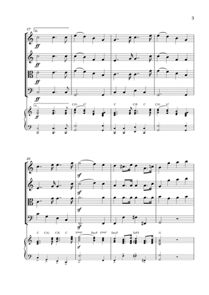 Wedding March - For String Quartet and piano - with chords image number null