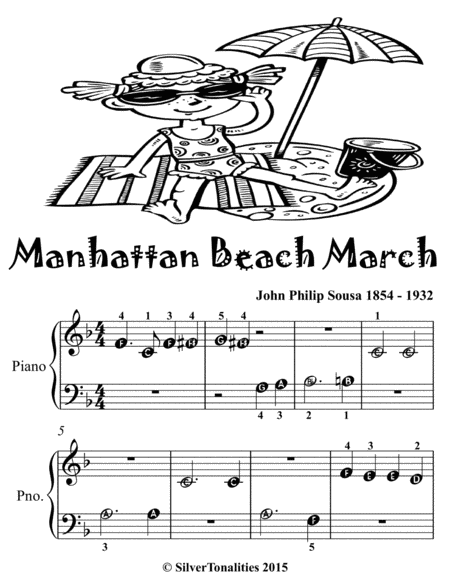 Manhattan Beach March Beginner Piano Sheet Music 2nd Edition
