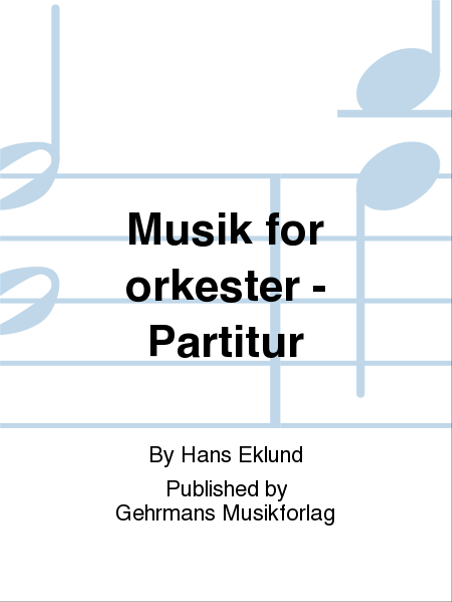Musik for orkester - Partitur Orchestra scores gallery preview page 1