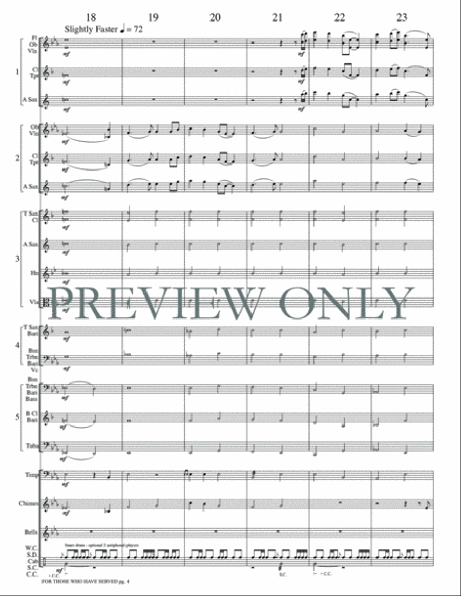 For Those Who Have Served Concert Band scores gallery preview page 7