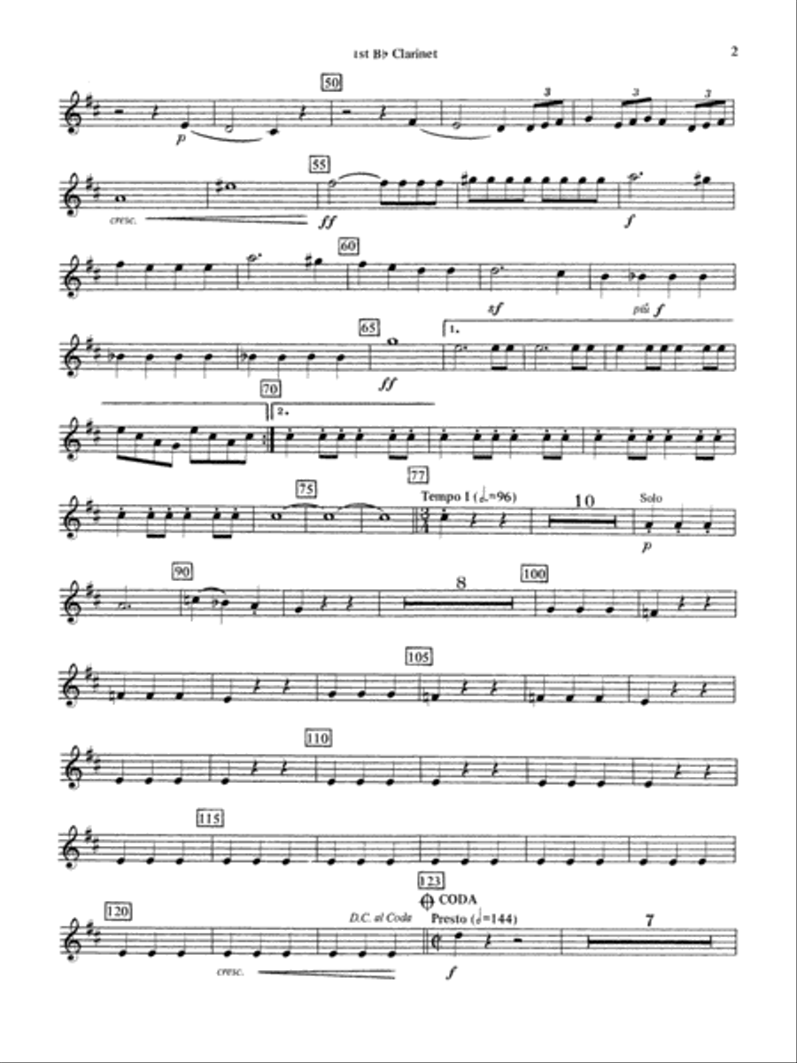 Beethoven's 5th Symphony, Finale: 1st B-flat Clarinet Full Orchestra scores gallery preview page 2