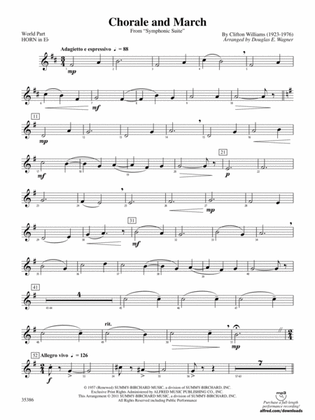 Chorale and March: (wp) 1st Horn in E-flat
