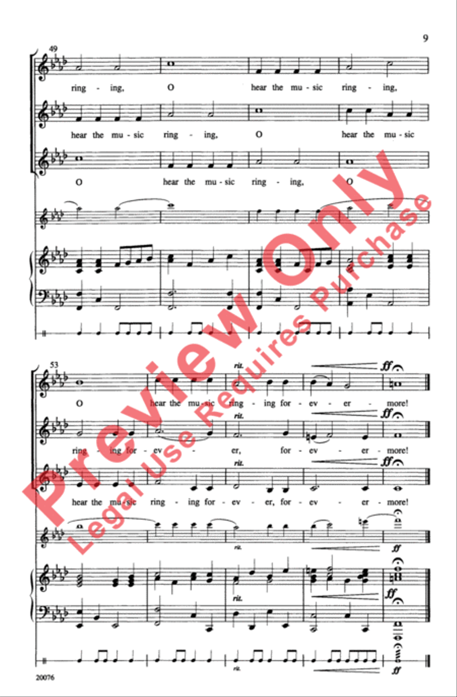 O Hear the Joyful Music Women's Choir scores gallery preview page 9