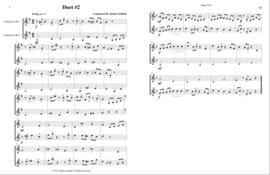 Jazz Clarinet duets Book 2 Clarinet Duet scores gallery preview page 4