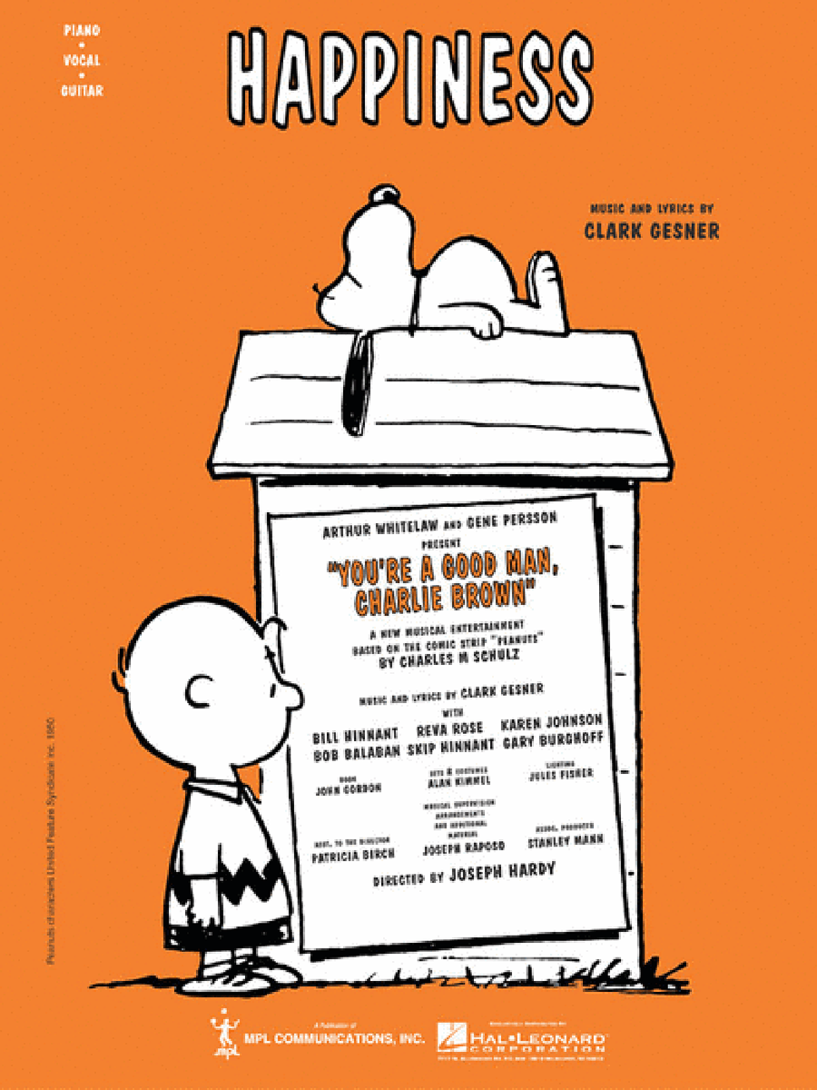 Happiness – From 'You're a Good Man Charlie Brown' Piano, Vocal, Guitar scores gallery preview page 1