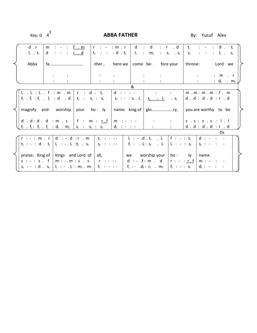 Abba Father 4-Part scores gallery preview page 1