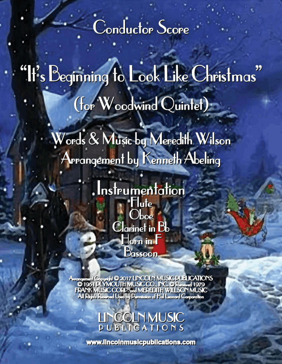It's Beginning To Look Like Christmas Woodwind Quintet scores gallery preview page 1
