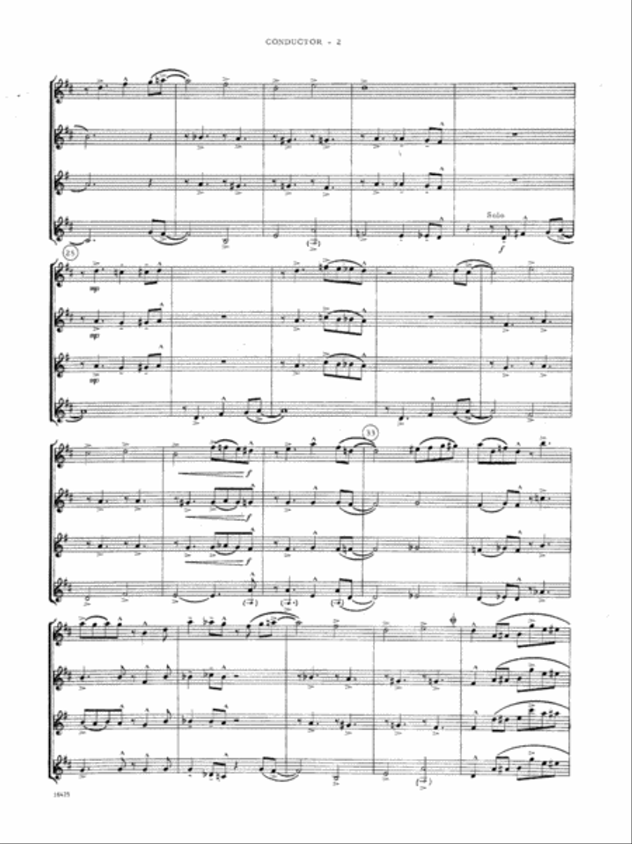 When The Saints Go Marching In Saxophone Quartet scores gallery preview page 3