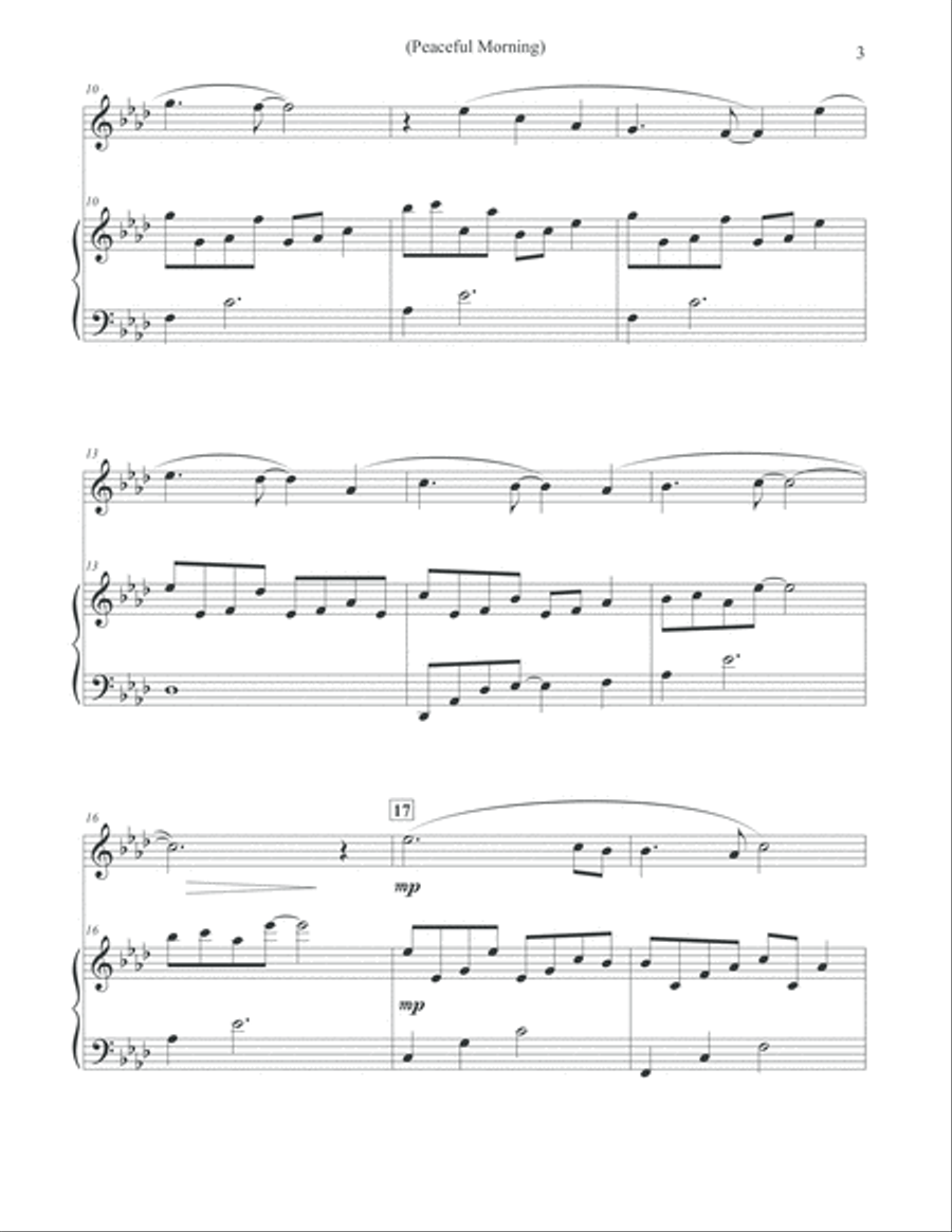 Peaceful Morning - Oboe & Piano Piano scores gallery preview page 3