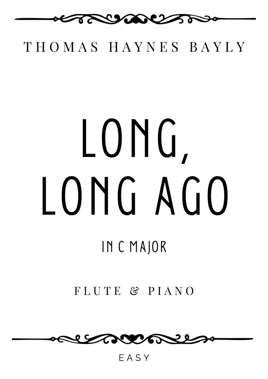 Bayly - Long, Long Ago in C Major - Easy Chamber Music scores gallery preview page 1
