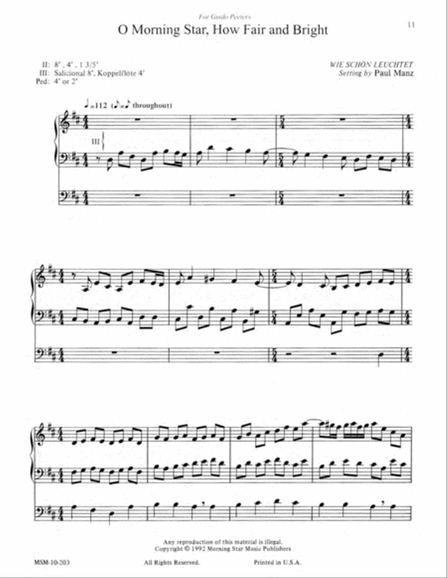 Three for Epiphany Organ scores gallery preview page 6