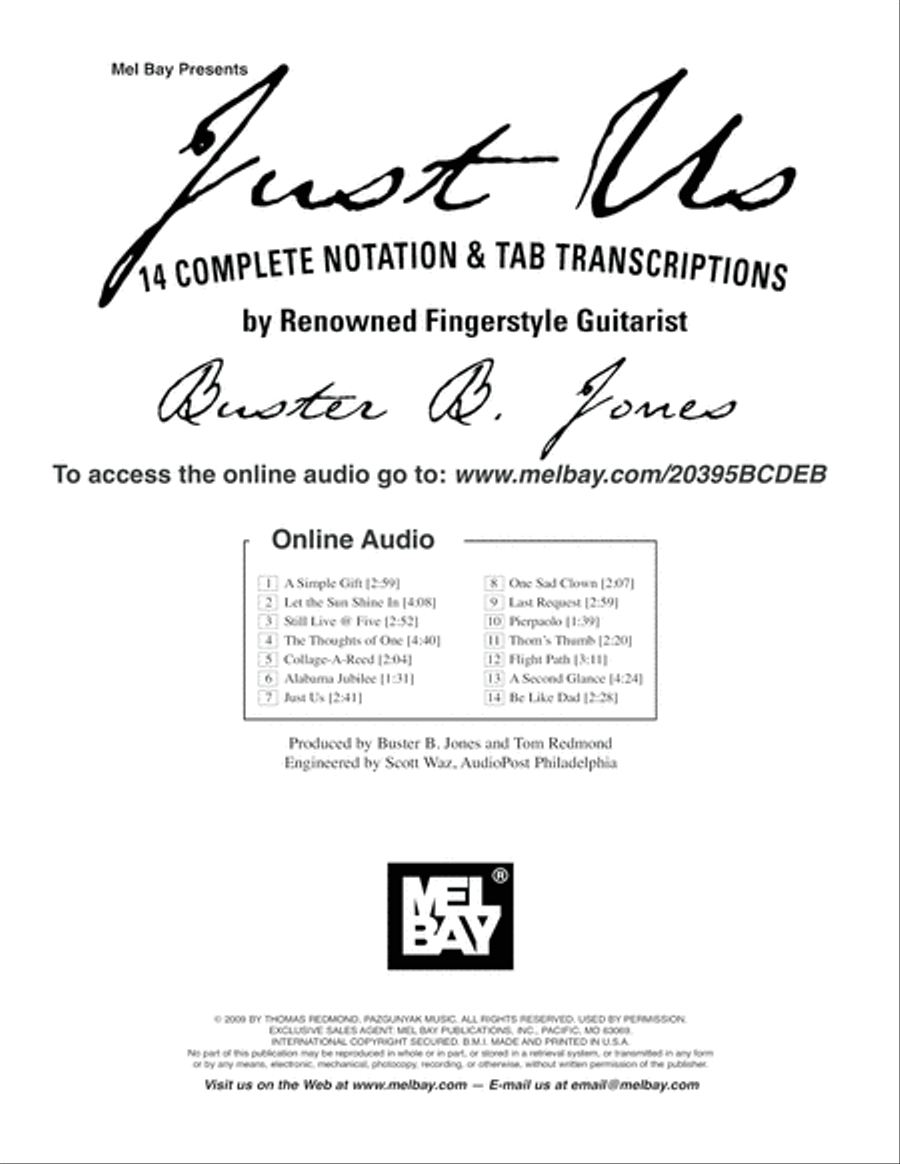 Just Us: 14 Complete Notation & Tab Transcriptions Electric Guitar scores gallery preview page 2