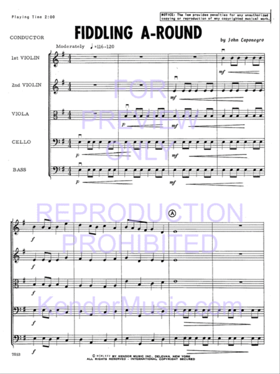 Fiddling A-Round String Orchestra scores gallery preview page 3