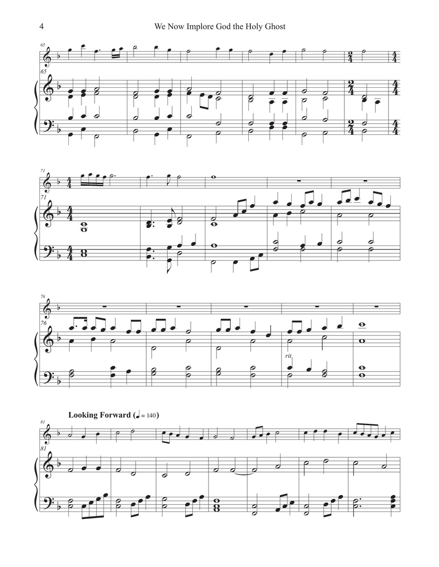 We Now Implore God The Holy Ghost (Hymn Tune: NUN BITTEN WIR) Flute Solo scores gallery preview page 4