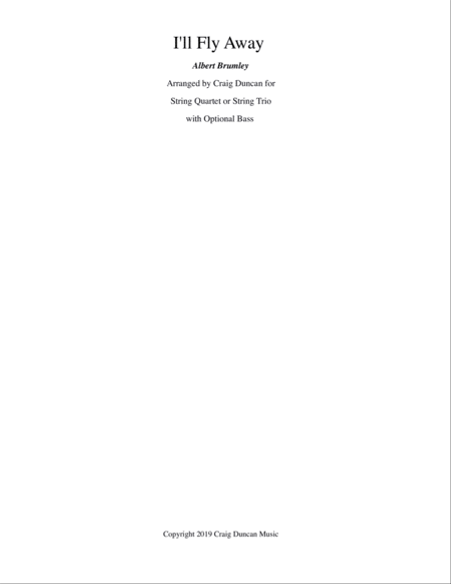 I'll Fly Away Set of Parts scores gallery preview page 1