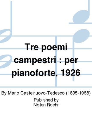 Book cover for Tre poemi campestri