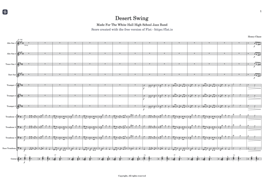 Desert Swing Desert Swing Jazz Ensemble scores gallery preview page 1