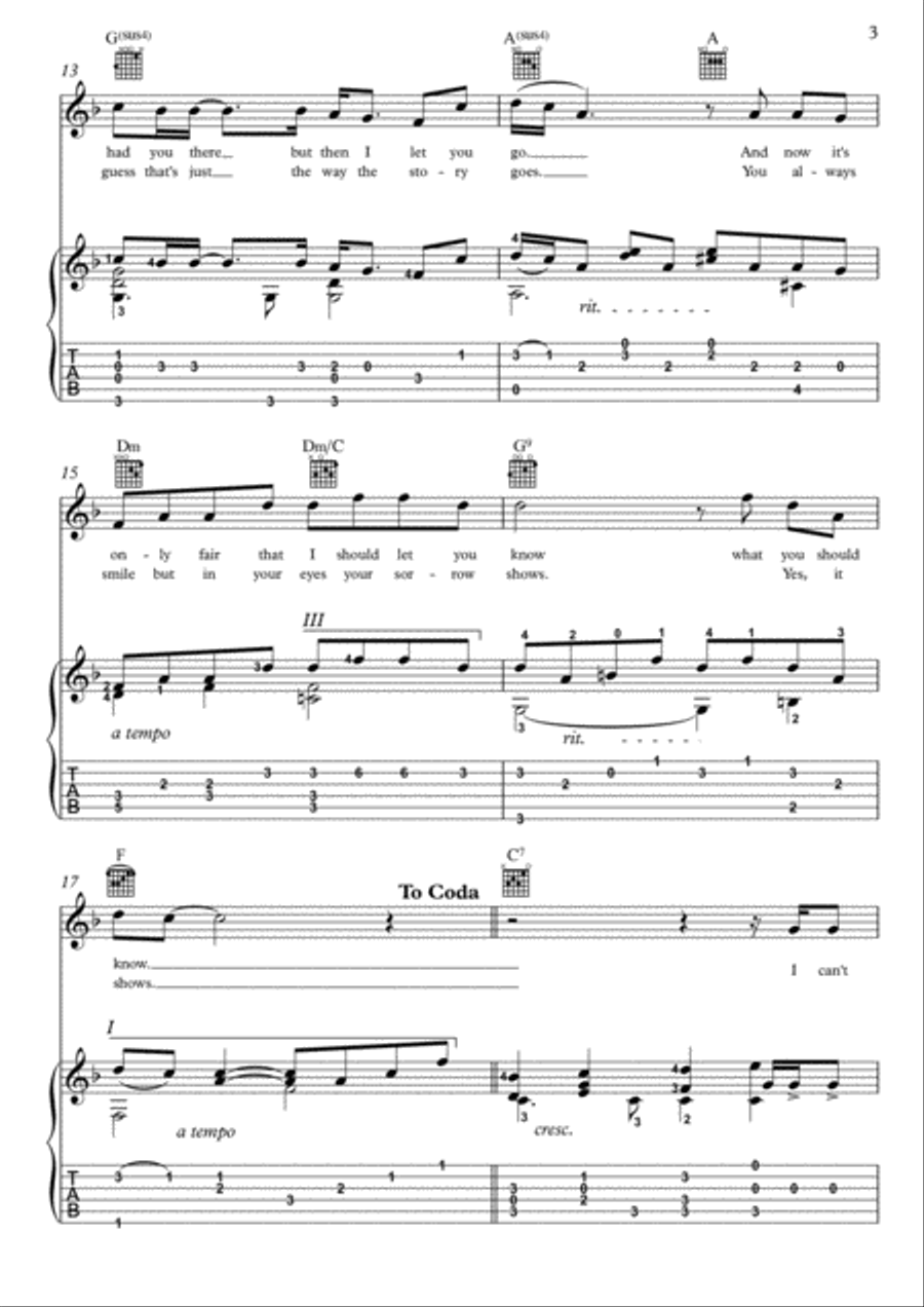 Without You Guitar Tablature scores gallery preview page 3