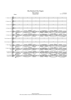 Mozart: Die Hochzeit des Figaro (The Marriage of Figaro) (Overture) K492 - Clarinet Choir