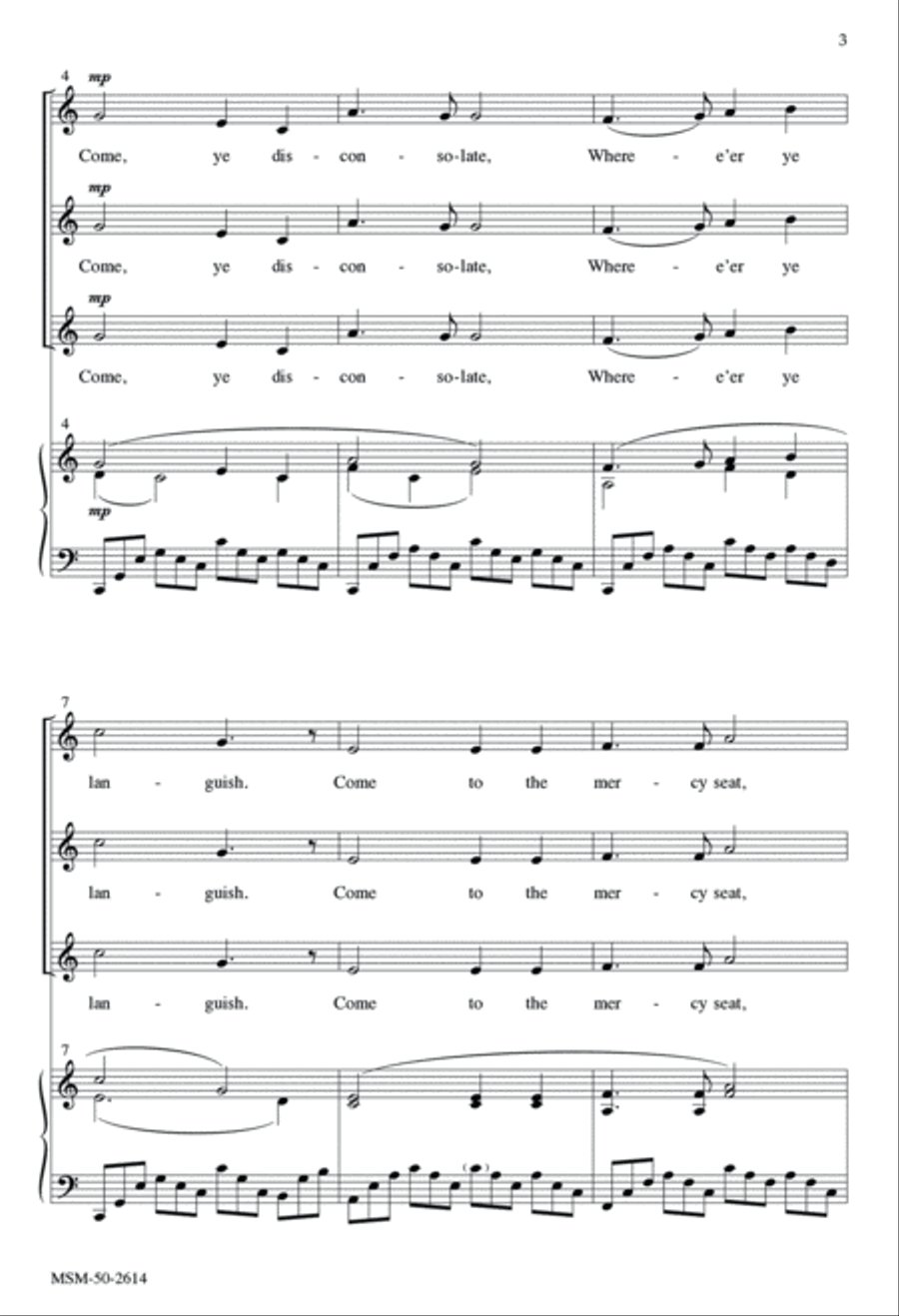 Come, Ye Disconsolate Come, Ye Disconsolate SSA scores gallery preview page 3