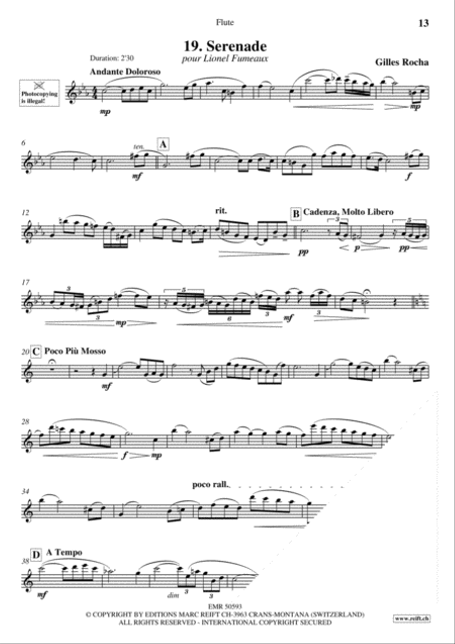 20 Slow Melodies Volume 1 Flute Solo scores gallery preview page 15