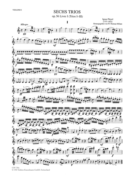 6 Trios for 2 violins and cello, Volume 1