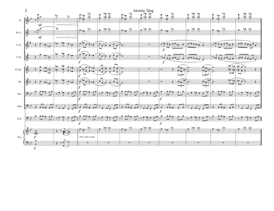Atomic Dog Marching Band scores gallery preview page 2