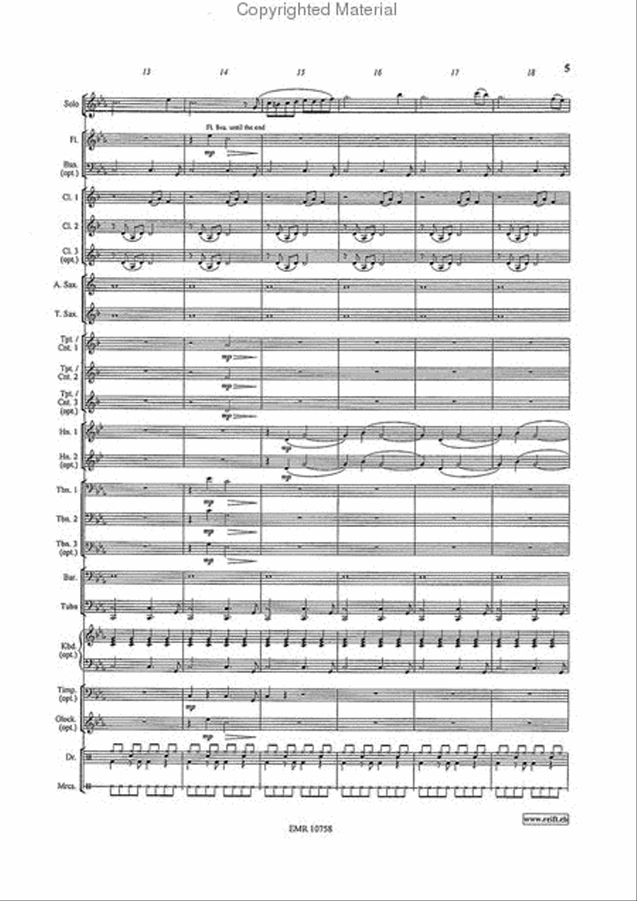 El Condor Pasa Concert Band scores gallery preview page 5