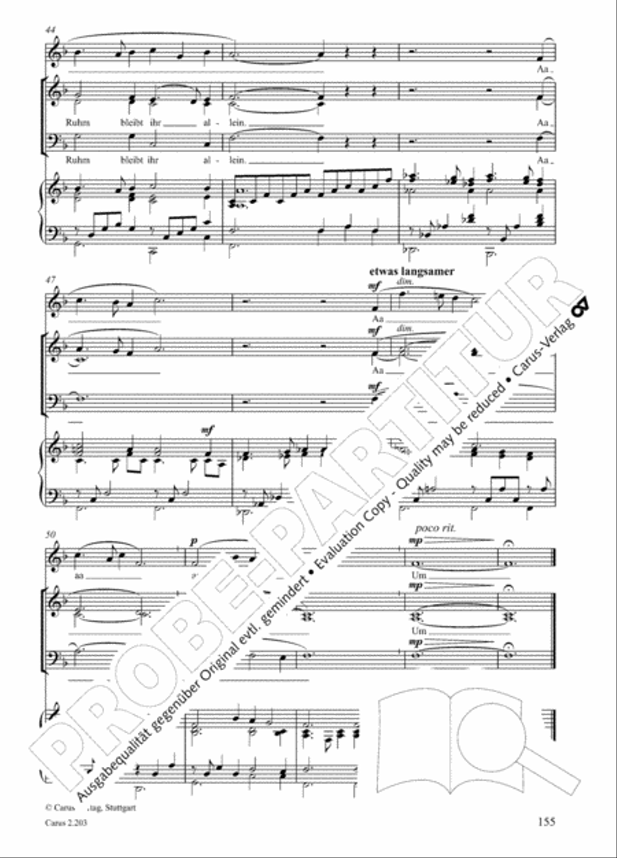 Loreley. Folk songs for choir (Loreley. Volkslieder fur Chor) Choir scores gallery preview page 158