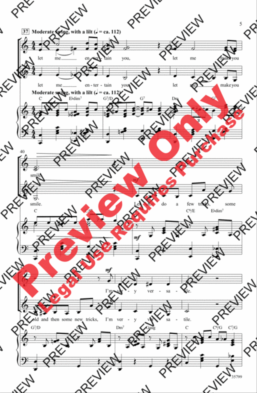 Let Me Entertain You Let Me Entertain You Women's Choir scores gallery preview page 5