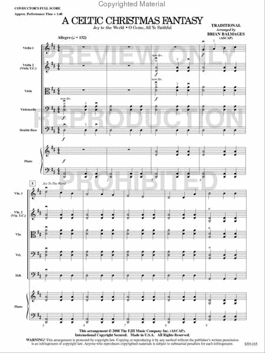 A Celtic Christmas Fantasy String Orchestra scores gallery preview page 2