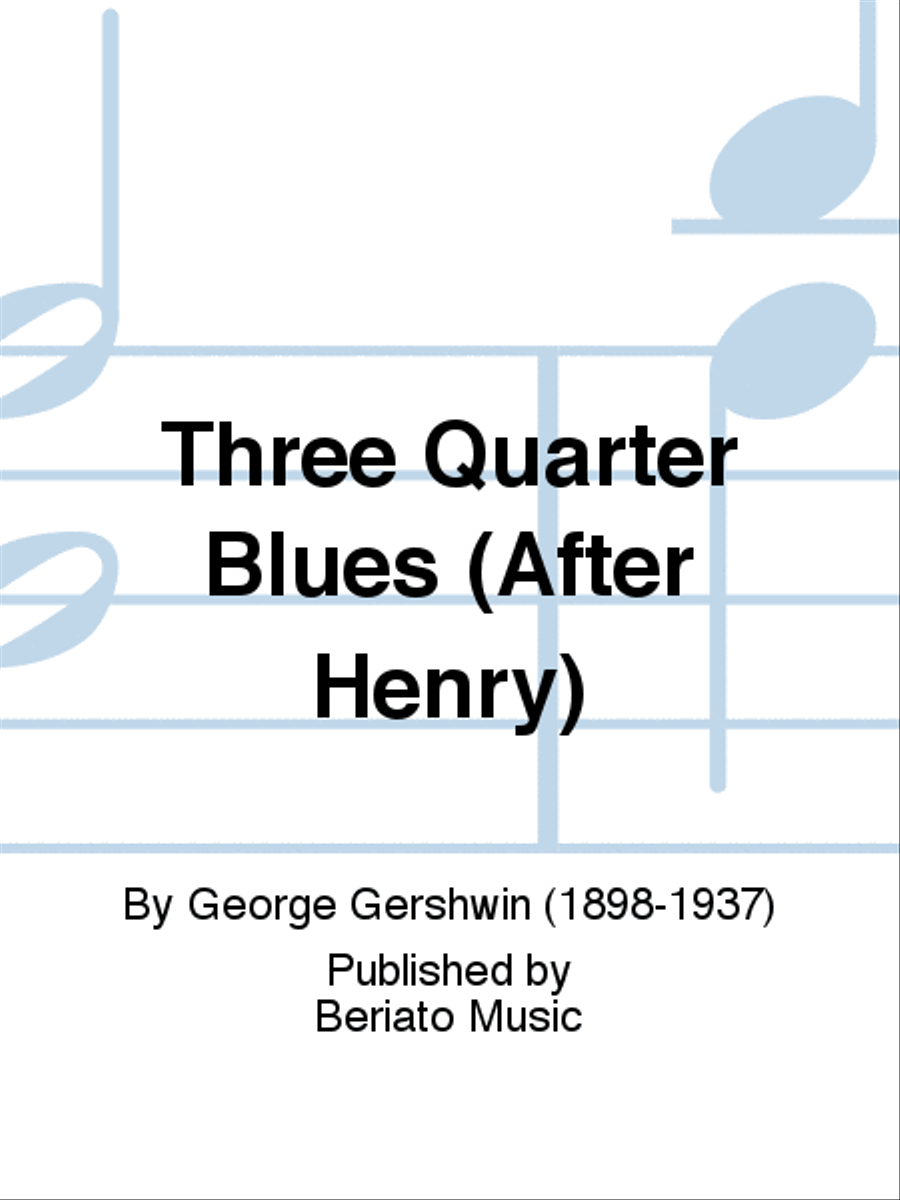 Three Quarter Blues Piano Solo scores gallery preview page 1