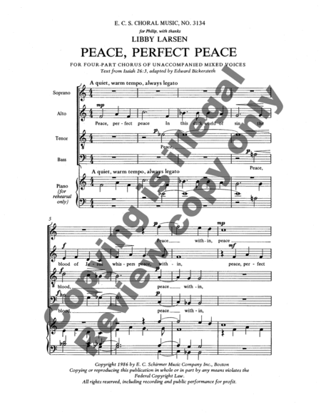 Peace, Perfect Peace image number null