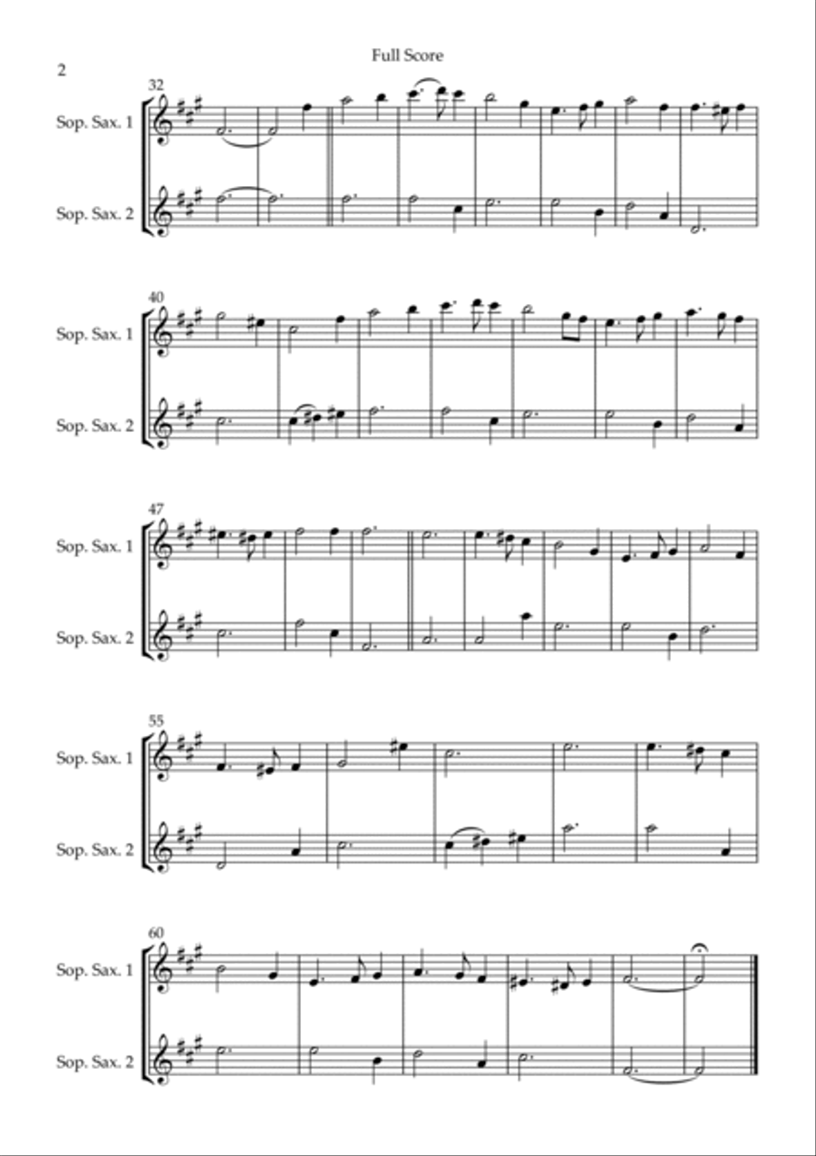 What Child is This? - Greensleeves (Christmas Song) for Soprano Saxophone Duo Woodwind Duet scores gallery preview page 2