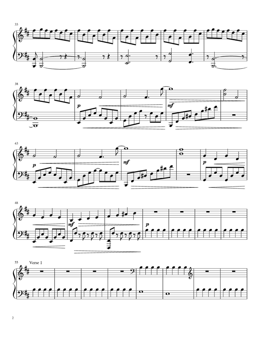 Never Go Back Easy Piano scores gallery preview page 2