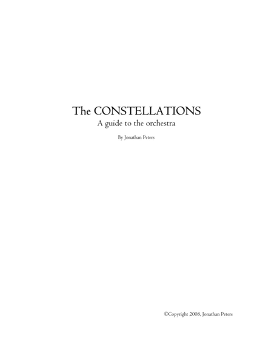 The Constellations - A Guide to the Orchestra String Orchestra scores gallery preview page 1