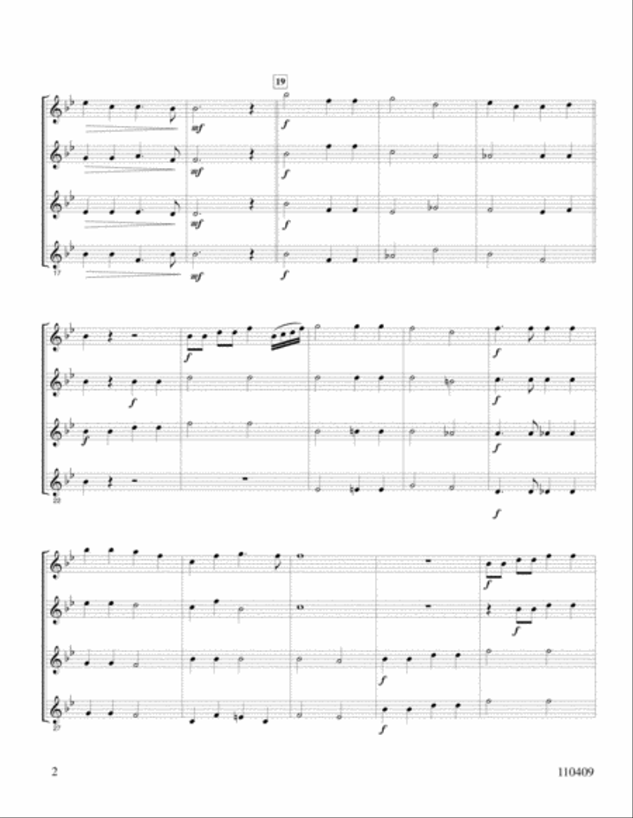 Holy, Holy, Holy (unacc) Flute Quartet scores gallery preview page 2