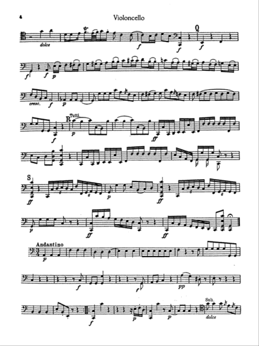 Boccherini: Second Quintet in C Major, for Two Violins, Viola, Cello and Guitar Viola scores gallery preview page 4