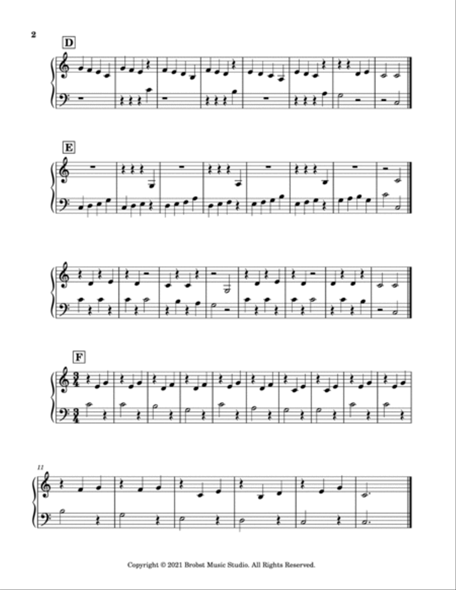 Easy Songs for Beginning Harp Duet Celtic Harp scores gallery preview page 4