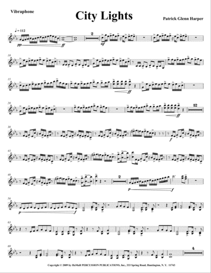 City Lights Percussion Ensemble scores gallery preview page 6