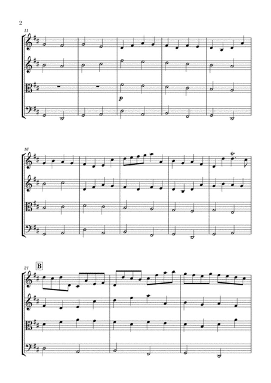 Canon in D for String Quartet (Best version) String Quartet scores gallery preview page 2