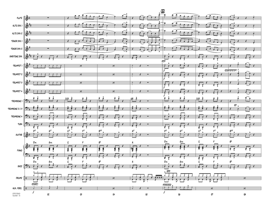 Sucker (arr. Paul Murtha) - Conductor Score (Full Score) Jazz Ensemble scores gallery preview page 5