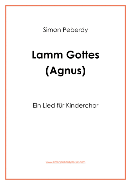 Agnus dei: Lamm Gottes, für Kinderchor (for children's choir) image number null