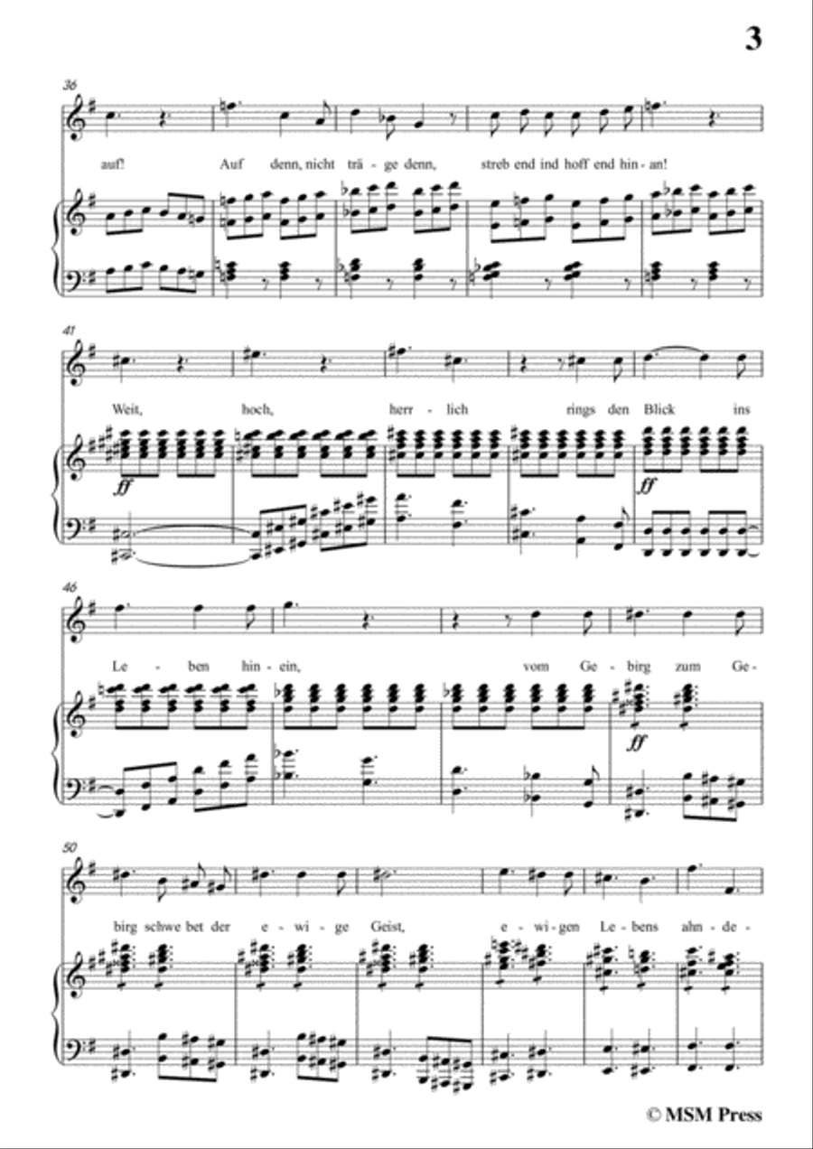 Schubert-An Schwager Kronos,Op.19 No.1,in e minor,for Voice&Piano Voice scores gallery preview page 5