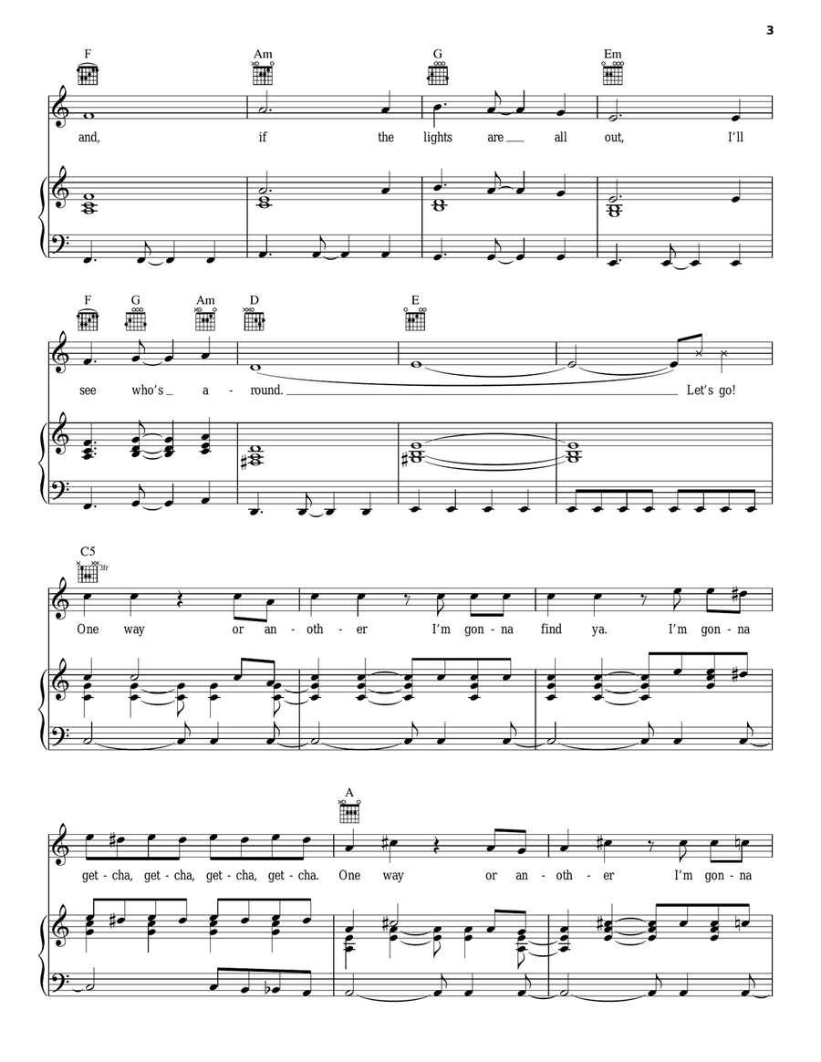 One Way Or Another (Teenage Kicks) Acoustic Guitar scores gallery preview page 3