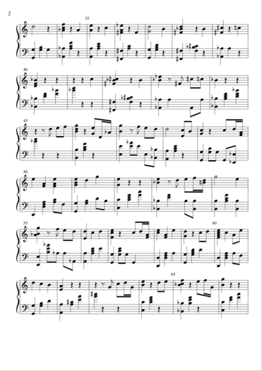 hug Piano Solo scores gallery preview page 2