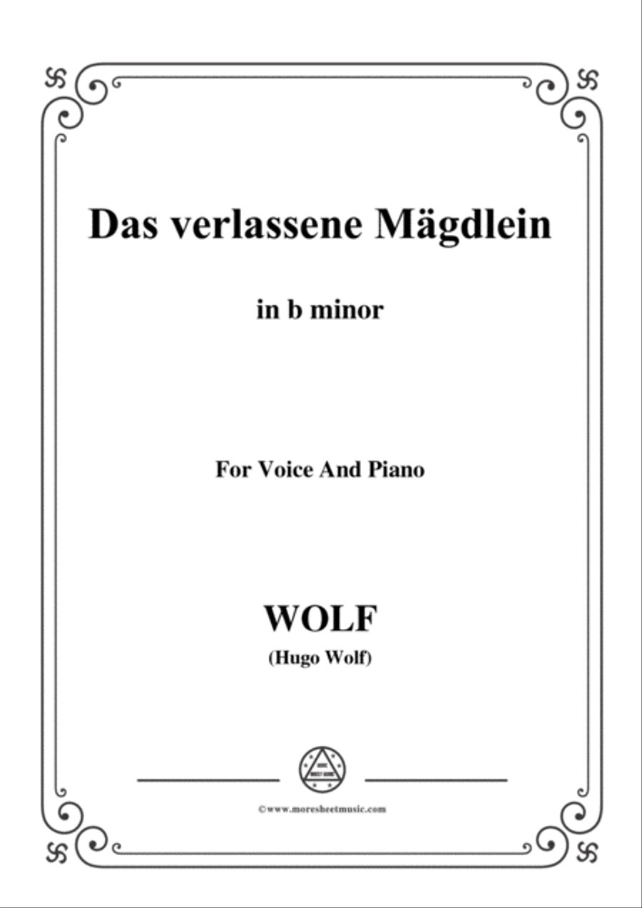 Wolf-Das verlassene Mägdlein in b minor,for Voice and Piano Voice Solo scores gallery preview page 1