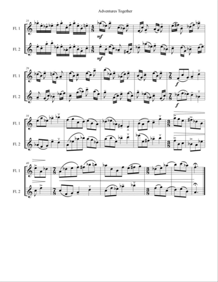 Adventures Together Flute Duet scores gallery preview page 3