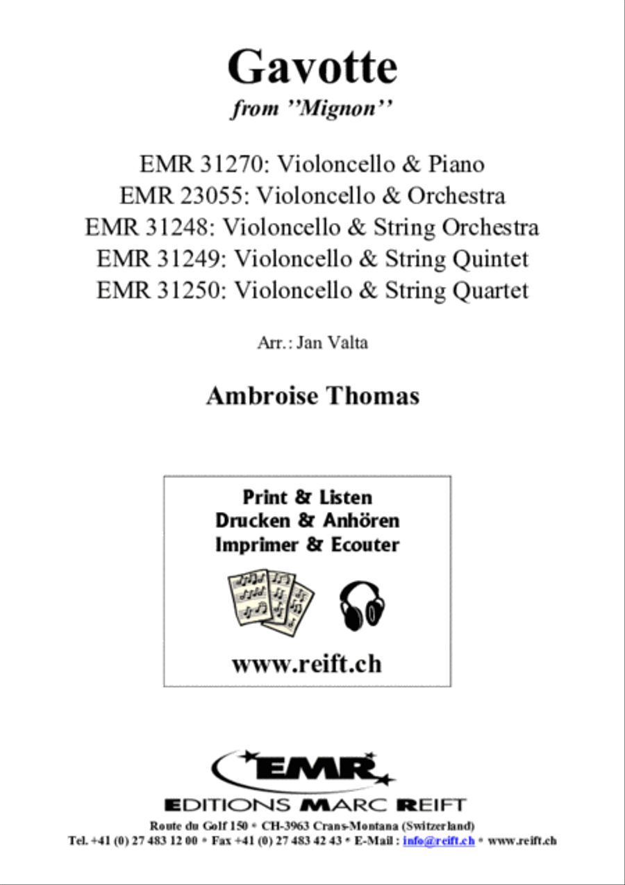 Gavotte Piano Accompaniment scores gallery preview page 2